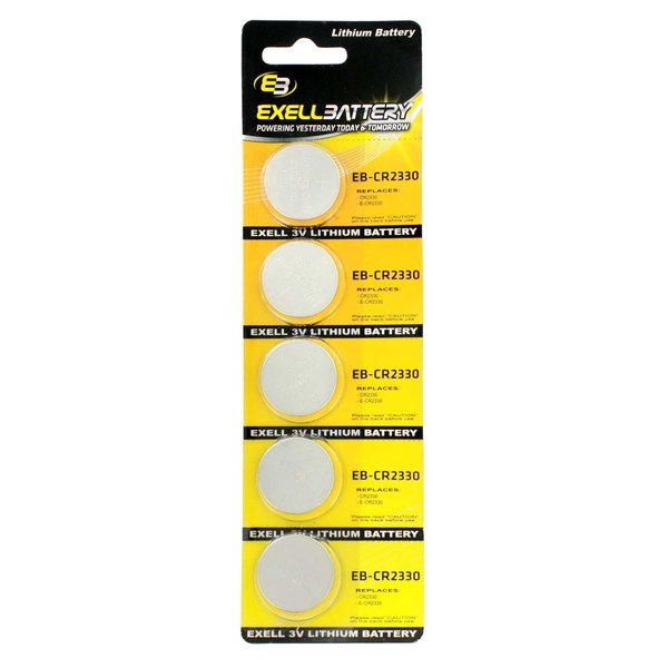 Exell Battery 5pack Exell 3V Lithium Coin Cell Battery Replaces DL2330 EB-CR2330
